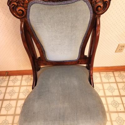 Lot #317 Pretty Antique Side Chair - All original