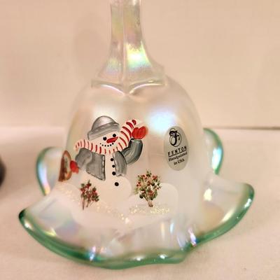 Lot #318 Lot of 2 Fenton Art Glass bells