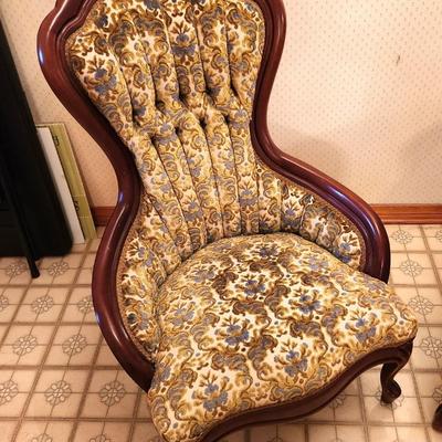 Lot #319 Pair of Parlor Chairs in the Victorian Style - 1940's