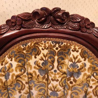 Lot #319 Pair of Parlor Chairs in the Victorian Style - 1940's