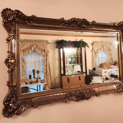 Lot #324 Vintage Beveled Wall Mirror - good looking