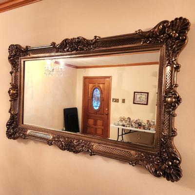 Lot #324 Vintage Beveled Wall Mirror - good looking