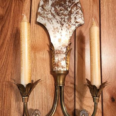 Lot #326 Pair of Mirrored Candle Sconces