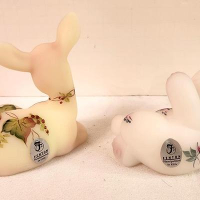 Lot #329 Lot of 2 Fenton Animal Figures - one GLOWS