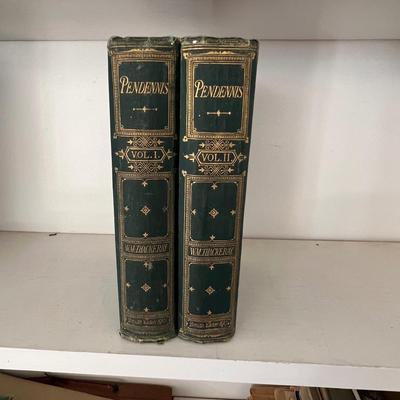 Antique Book Ends & Leather bound Books (LR-RG)