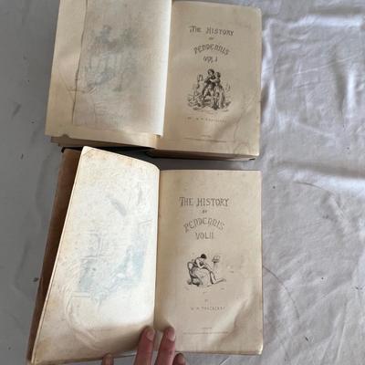 Antique Book Ends & Leather bound Books (LR-RG)