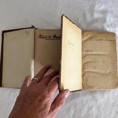 Antique Book Ends & Leather bound Books (LR-RG)