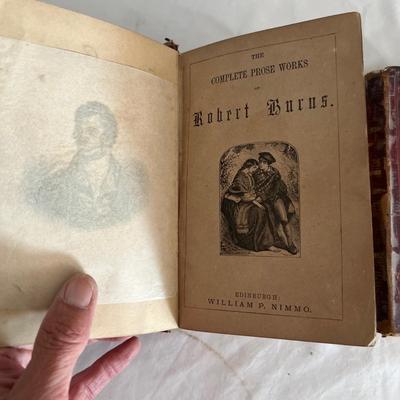 Antique Book Ends & Leather bound Books (LR-RG)