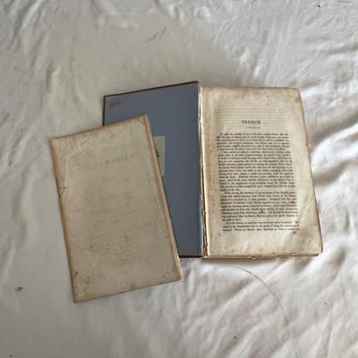 Antique Book Ends & Leather bound Books (LR-RG)