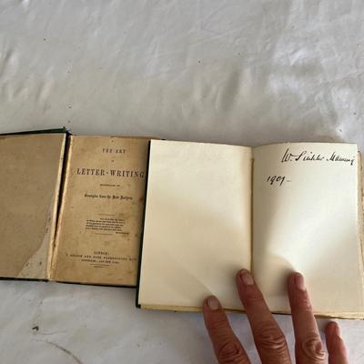 Antique Book Ends & Leather bound Books (LR-RG)