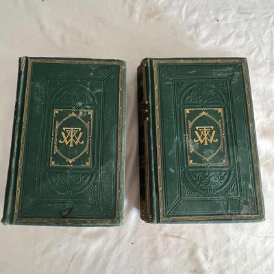 Antique Book Ends & Leather bound Books (LR-RG)