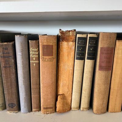 Fiction & Non Fiction - Large Lot of Antique Books (LR-RG)