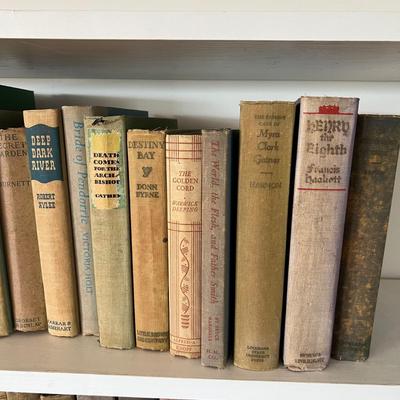 Fiction & Non Fiction - Large Lot of Antique Books (LR-RG)