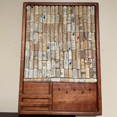 MCM Teak Wood Cork Board
