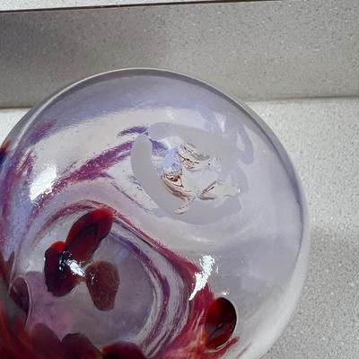 3 Hand Blown Glass Cups Glasses