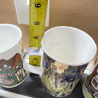 Porcelain China Kitchen Lot - Dunoon Hamlets Mugs, Shafford
