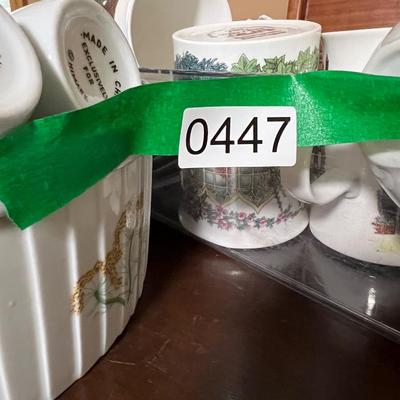 Porcelain China Kitchen Lot - Dunoon Hamlets Mugs, Shafford