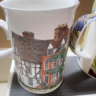 Porcelain China Kitchen Lot - Dunoon Hamlets Mugs, Shafford
