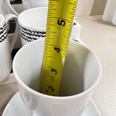 6 Kate Spade For Lenox Mugs, 6 Espresso Cups & Saucers