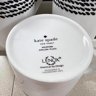 6 Kate Spade For Lenox Mugs, 6 Espresso Cups & Saucers