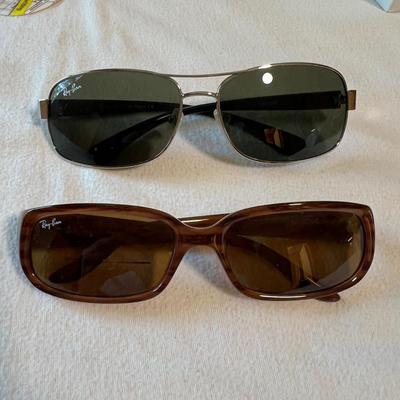 2 Pairs Ray Ban Sunglasses - Brown are Prescription
