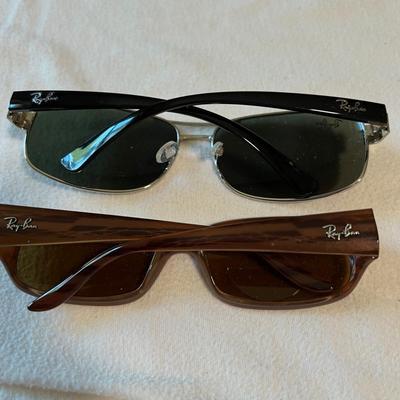 2 Pairs Ray Ban Sunglasses - Brown are Prescription