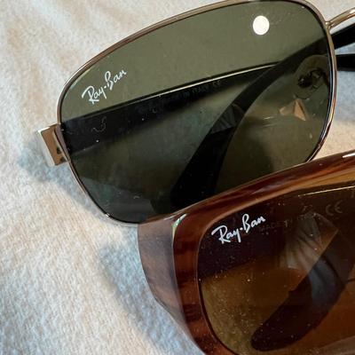 2 Pairs Ray Ban Sunglasses - Brown are Prescription