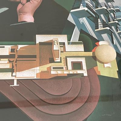 Framed Print Walter Gropius The Bridge Builder by Wilson McLean 1981