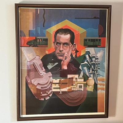 Framed Print Walter Gropius The Bridge Builder by Wilson McLean 1981