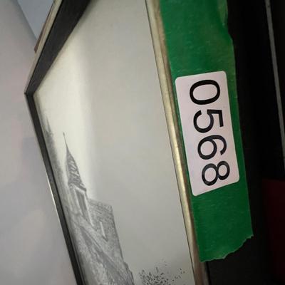 Original Pen & Ink Framed Art Drawing