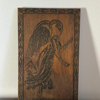 Framed Block Print w Original Wood Carved Block