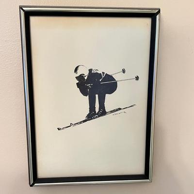 Framed Artwork Lot - 2 Pen & Ink, 1 Block Print