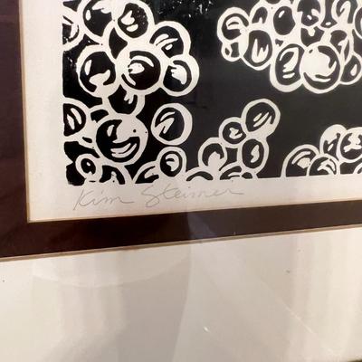 Framed Artwork Lot - 2 Pen & Ink, 1 Block Print