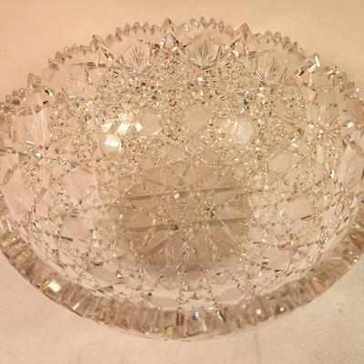 Lot #332 Beautiful Antique Cut Glass Bowl