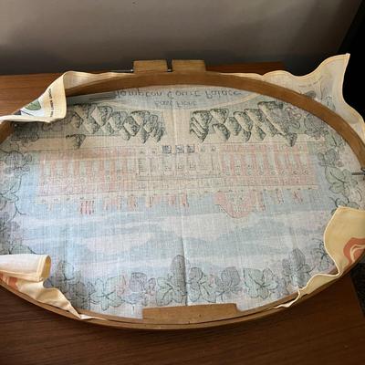 Mixed Vintage Decor - Glass Frame, Cultures of Mankind Books, Irish Linen Framed Tea Towel