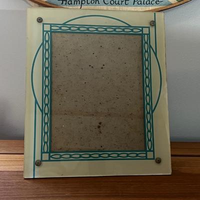 Mixed Vintage Decor - Glass Frame, Cultures of Mankind Books, Irish Linen Framed Tea Towel