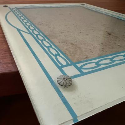 Mixed Vintage Decor - Glass Frame, Cultures of Mankind Books, Irish Linen Framed Tea Towel