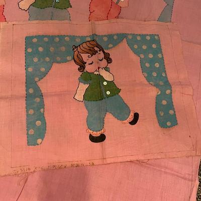 Antique Vintage Embroidered Linens Lot