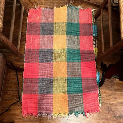 Lot of 8 Vintage Woven Rag Rugs Various Sizes