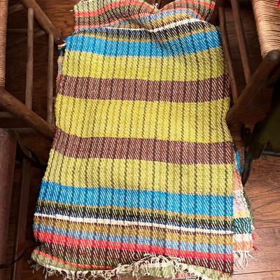 Lot of 8 Vintage Woven Rag Rugs Various Sizes