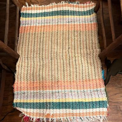 Lot of 8 Vintage Woven Rag Rugs Various Sizes