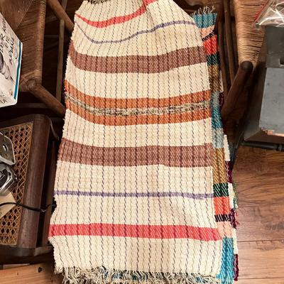 Lot of 8 Vintage Woven Rag Rugs Various Sizes