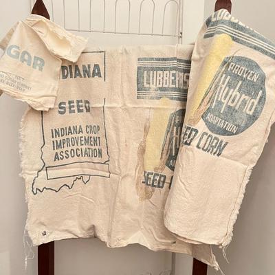 Big Lot Antique Vintage Feed Sacks Cloth Bags