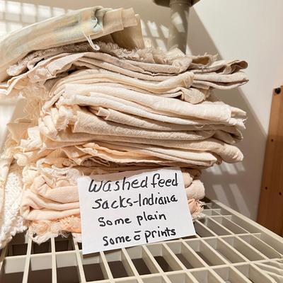 Big Lot Antique Vintage Feed Sacks Cloth Bags