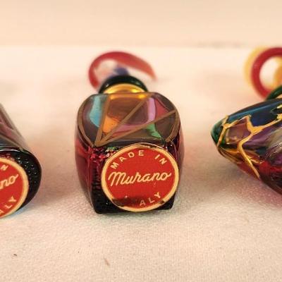 Lot #336 Lot of 3 MURANO Art Glass Perfume Bottles