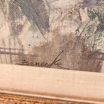 Lot #338 Original Painting "Manor House" by Listed Artist William Benecke