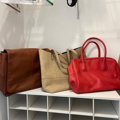 Lot 3 Large Handbags Computer Bag
