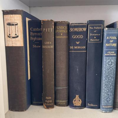 Antique Books in Various Shades of Blue and Green (LR-DZ)