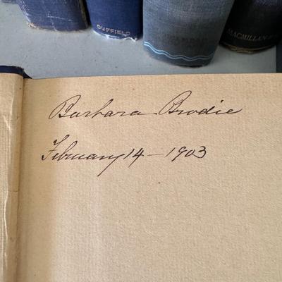 Antique Books in Various Shades of Blue and Green (LR-DZ)