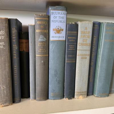 Antique Books in Various Shades of Blue and Green (LR-DZ)